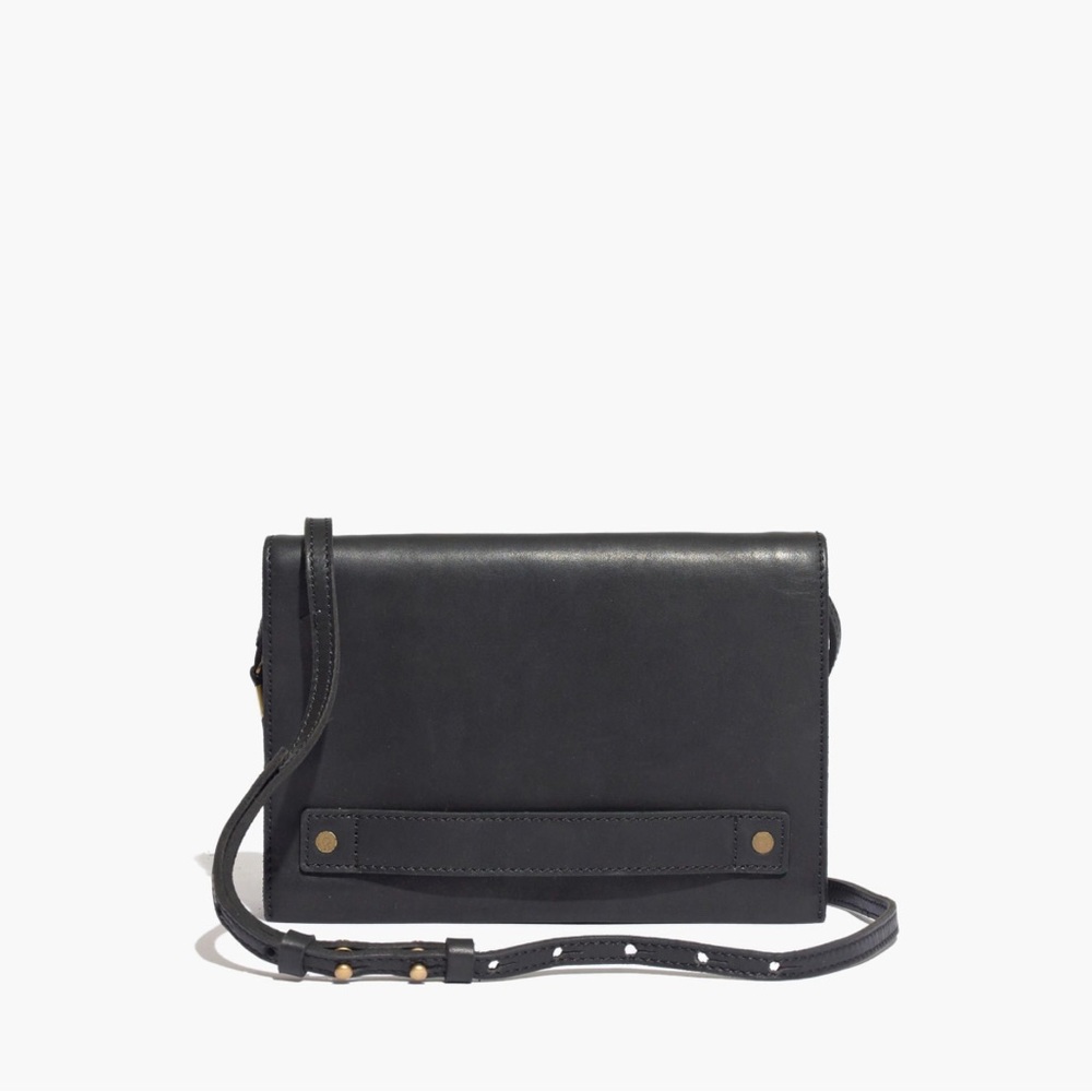 Madewell The Morgan Crossbody Purse Black Genuine Leather Like New Condition